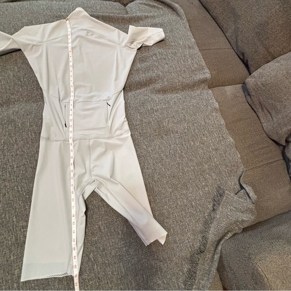 Johanna Parv Designer Sz L Stretchy Nylon Sprint Jumpsuit Grey new without tag - Picture 13 of 14